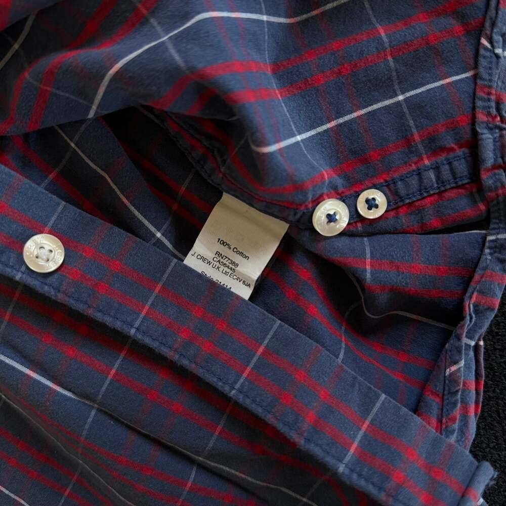 J. Crew Men's Slim Fit Plaid Button-Down | Classic Preppy Shirt Size S - Picture 4 of 5